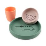 Set de vaisselle Croco en Silicone - Vert