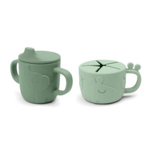 Tasse à bec et Tasse à gouter - Peekaboo vert