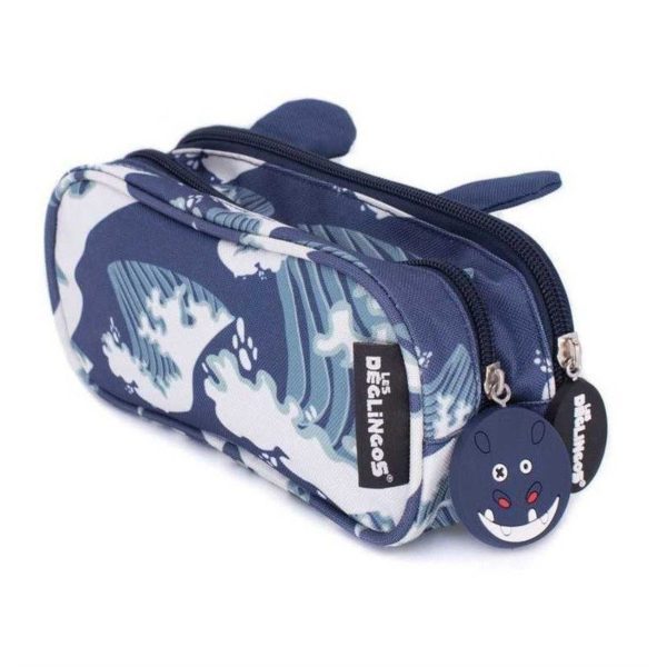 Trousse scolaire double - Hippipos l'hippo