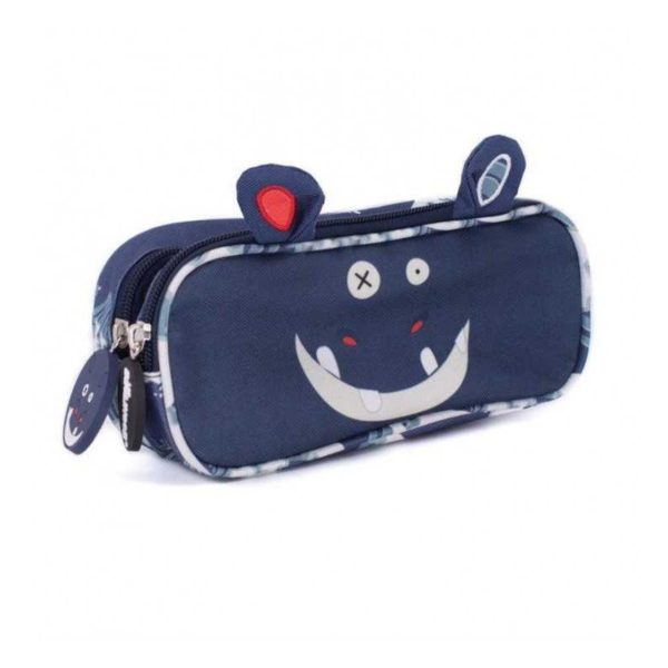 Trousse scolaire double - Hippipos l'hippo