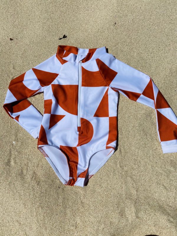 Maillot une pièce - Palombaggia géométrique Rusty - UPF 50+