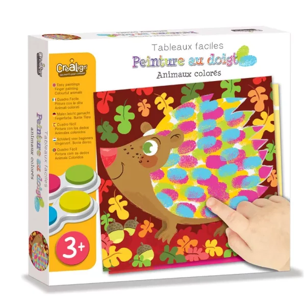 Coffret loisirs créatifs - Peinture au doigt - Animaux colorés